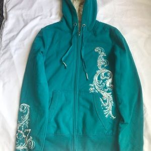 Aeropostale jacket with green color. Size is S